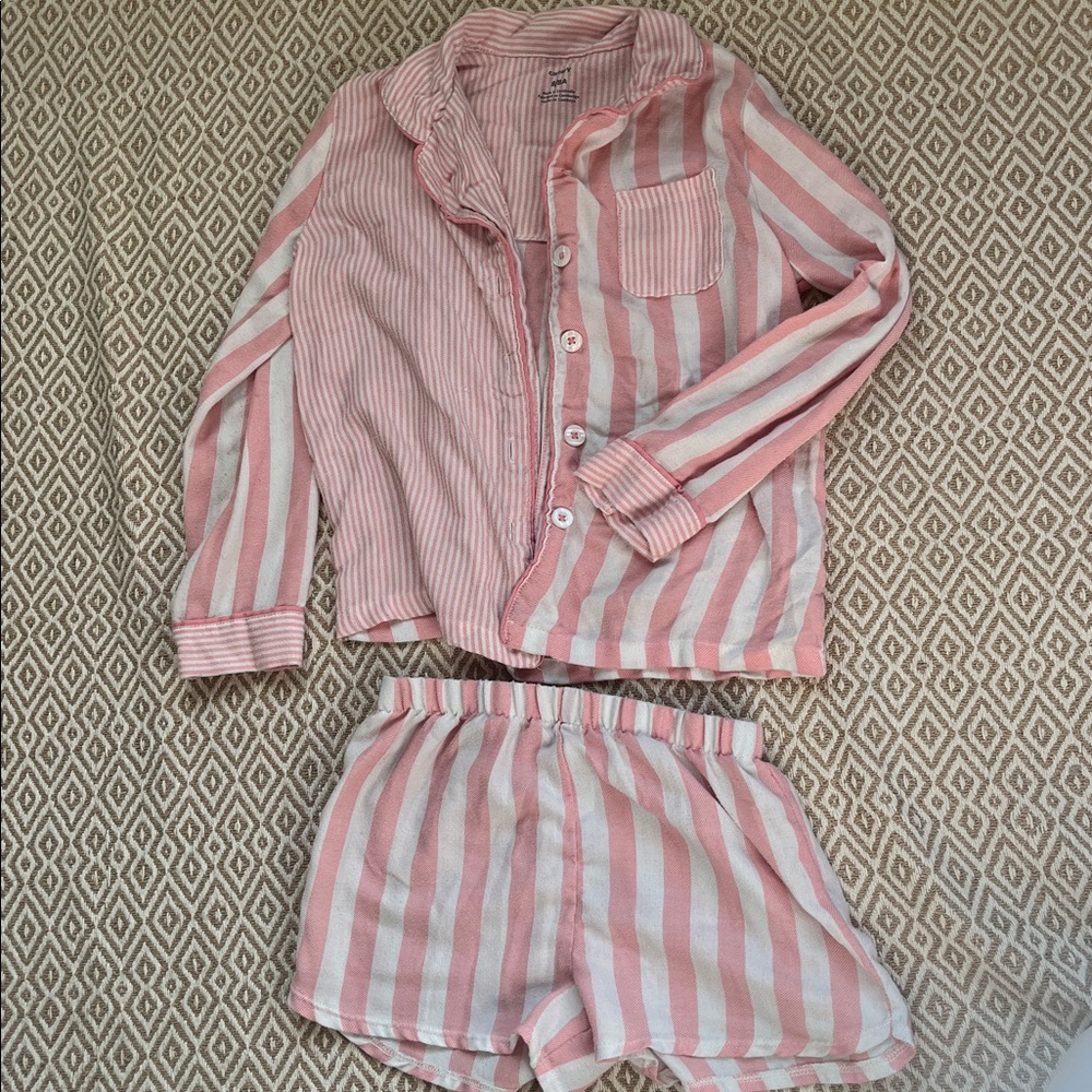Carter's Pink and White Striped Pajama Set